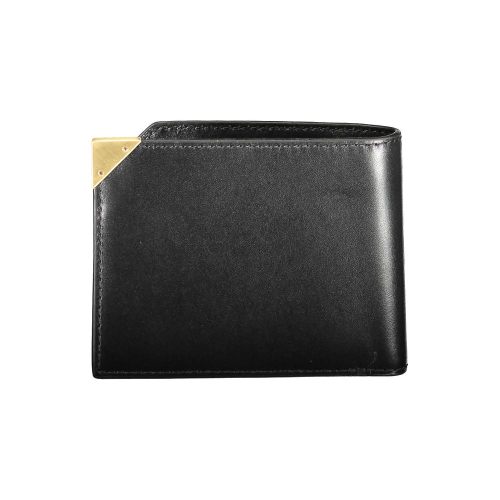 Schwarze Lederbrieftasche