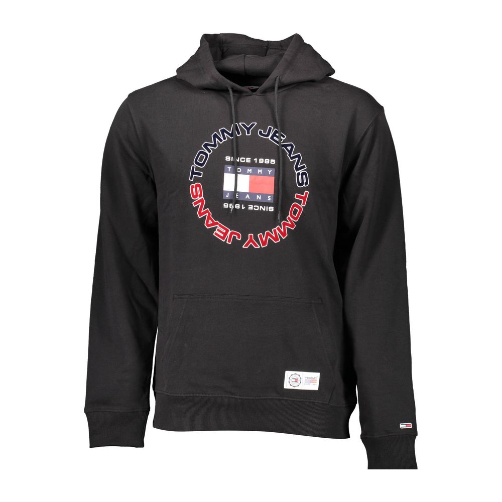 Schwarzer Baumwollpullover für Herren