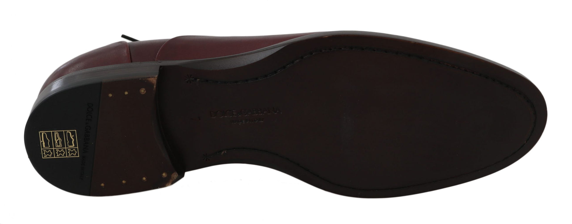 Derby-Schuhe aus rotem, bordeauxrotem Leder