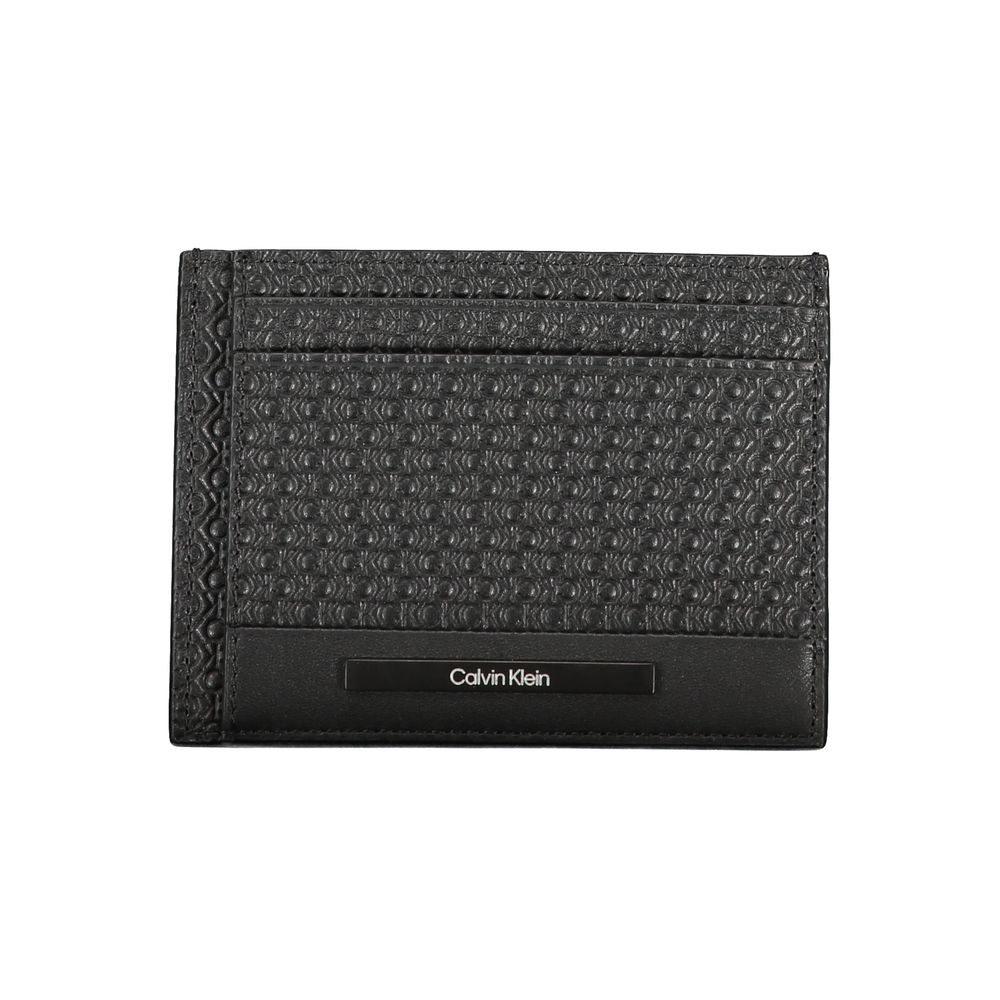 Schwarze Lederbrieftasche