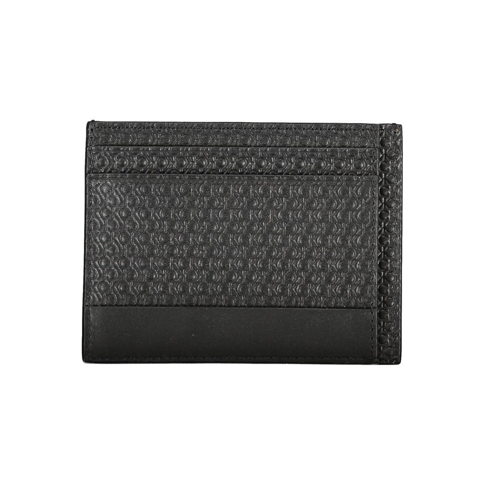 Schwarze Lederbrieftasche