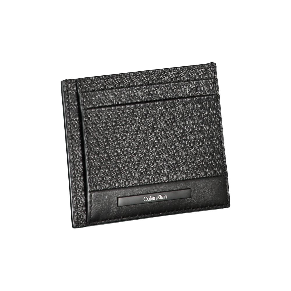 Schwarze Lederbrieftasche