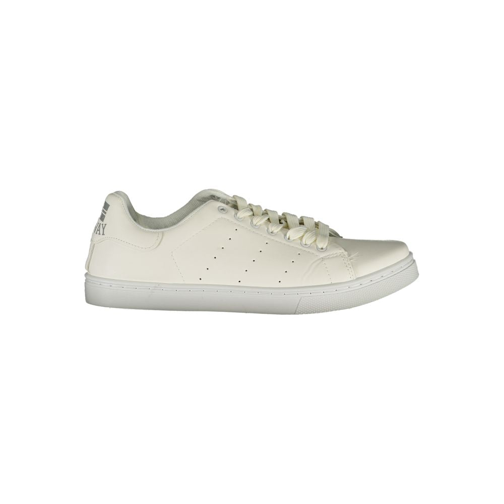Weißer Polyester-Sneaker