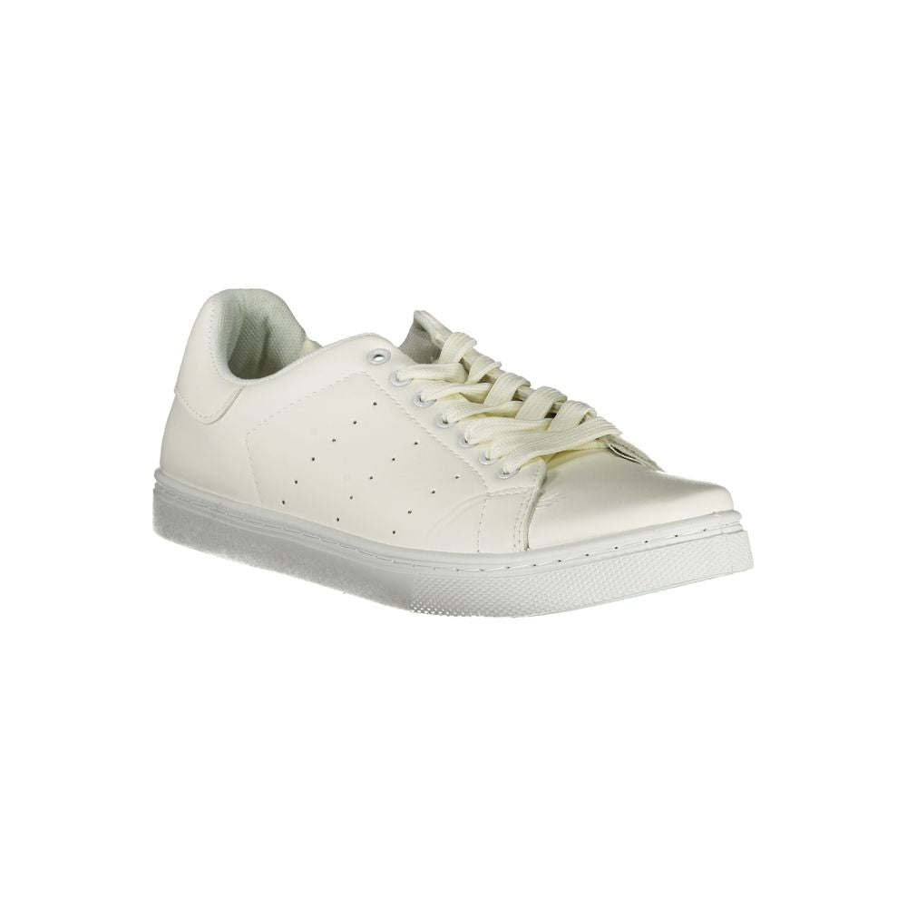Weißer Polyester-Sneaker