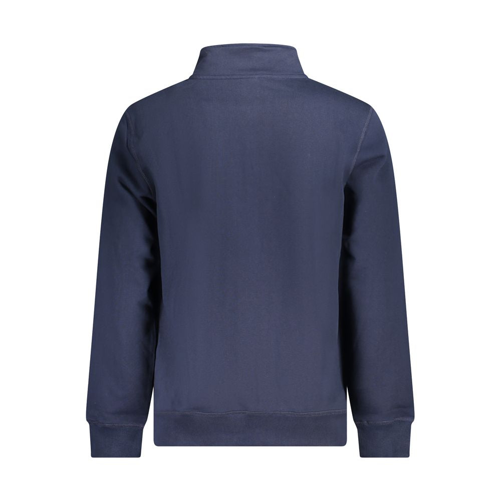 Blauer Baumwollpullover