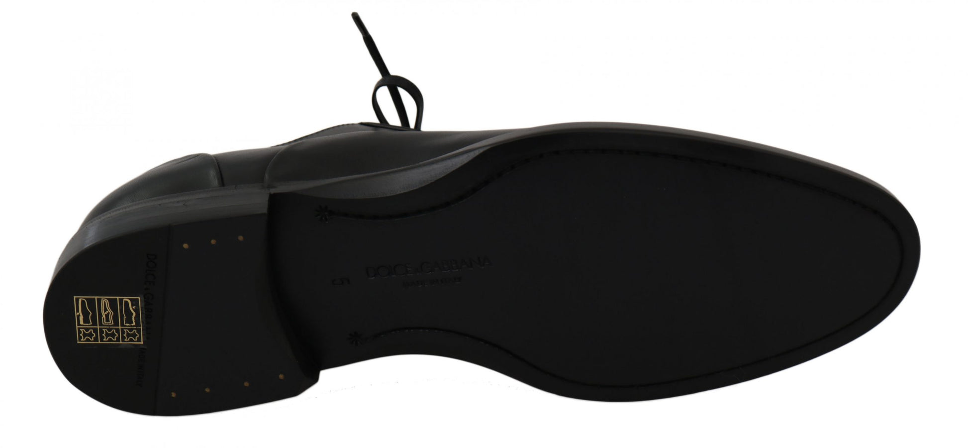Schwarze Derby-Schuhe aus Leder