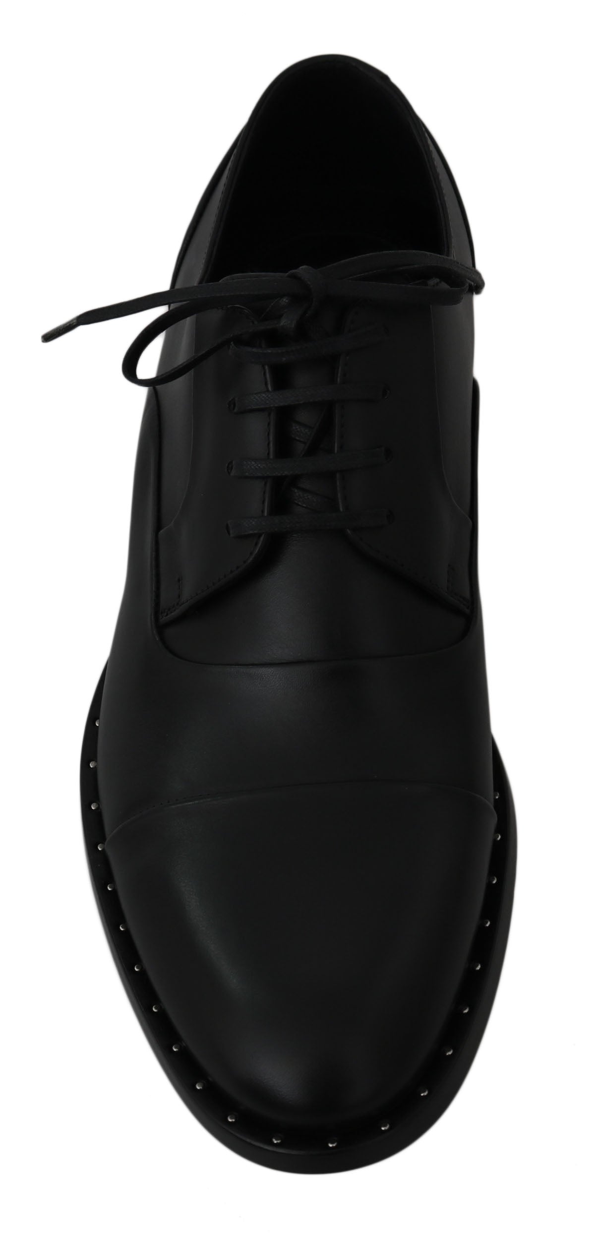 Schwarze Derby-Schuhe aus Leder