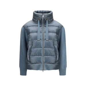 Daunenjacke mit Wollärmeln