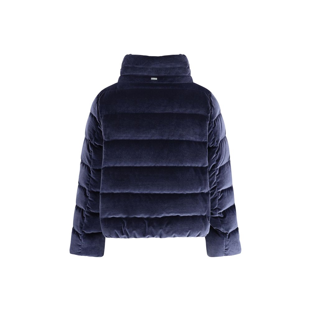 Daunenjacke aus Baumwolle mit Chenille-Effekt