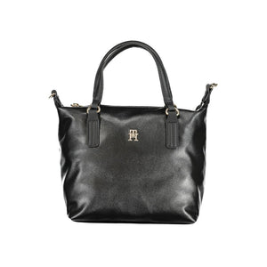 Schwarze Polyester-Handtasche
