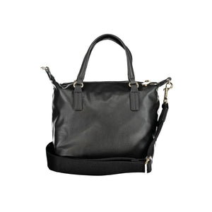Schwarze Polyester-Handtasche