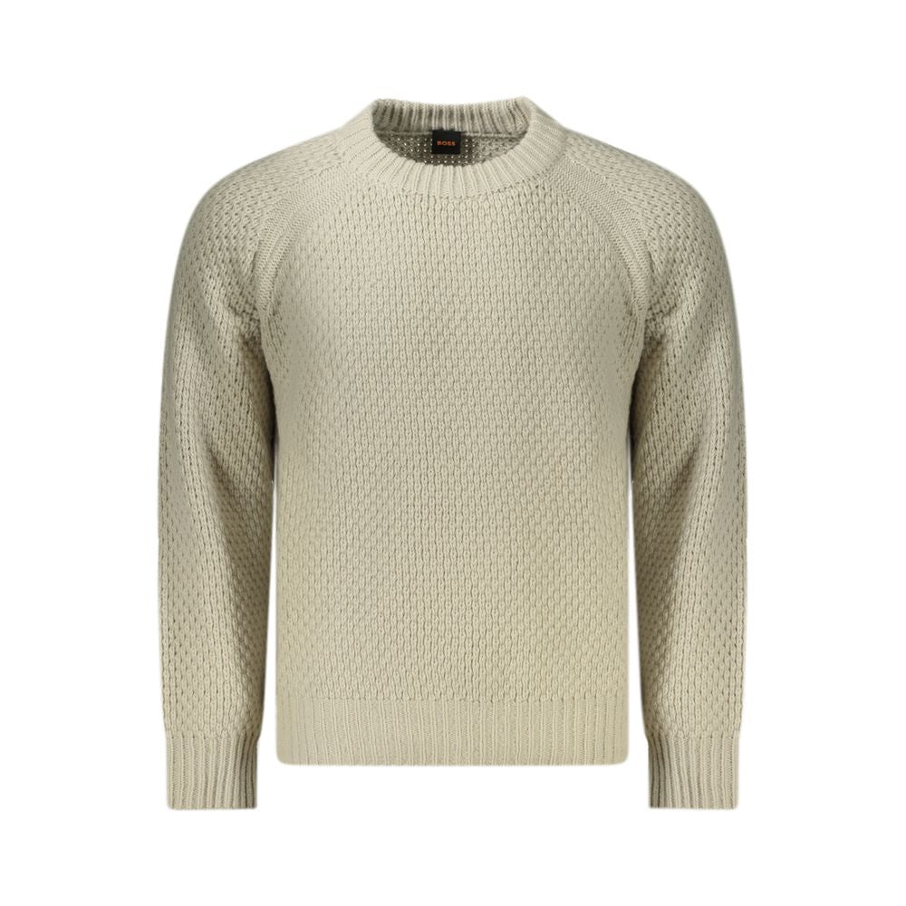 Beige Wollpullover