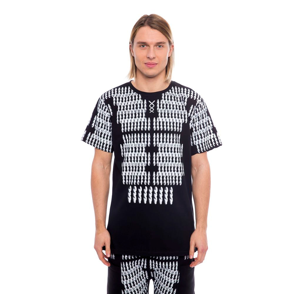 Schwarzes Herren-T-Shirt aus Baumwolle