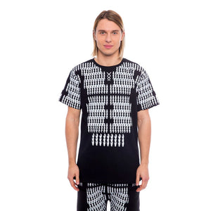 Schwarzes Herren-T-Shirt aus Baumwolle