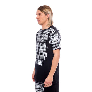 Schwarzes Herren-T-Shirt aus Baumwolle