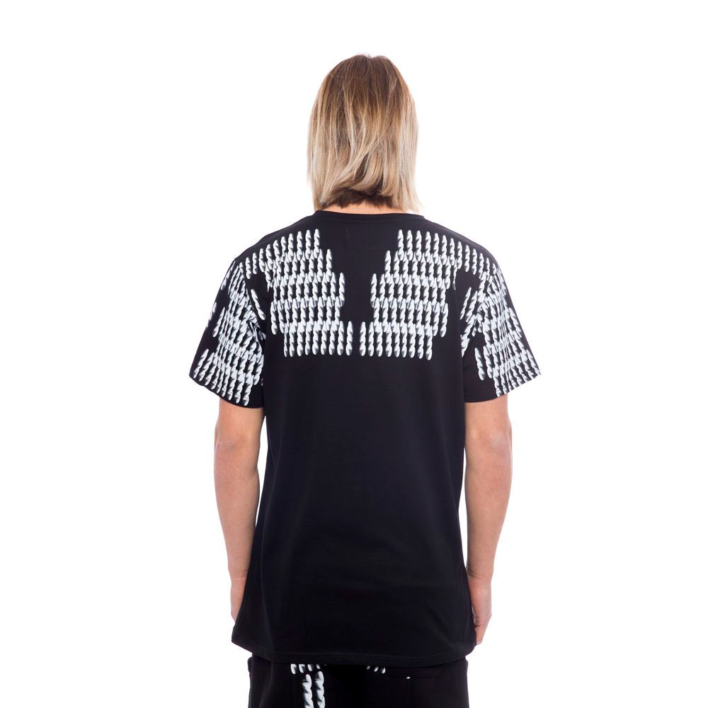 Schwarzes Herren-T-Shirt aus Baumwolle