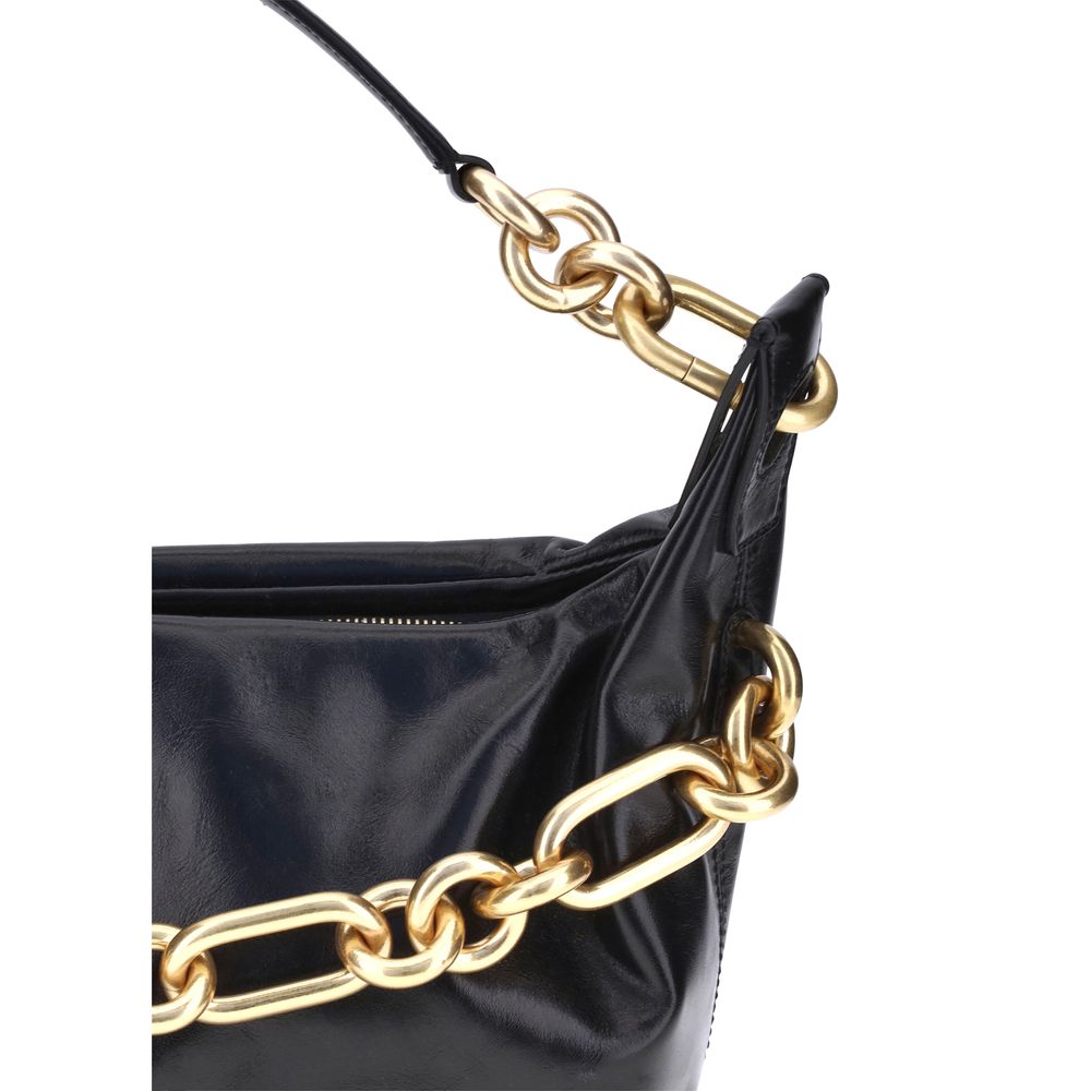 Balmain Black Calf Leather Bos Taurus Shoulder Bag