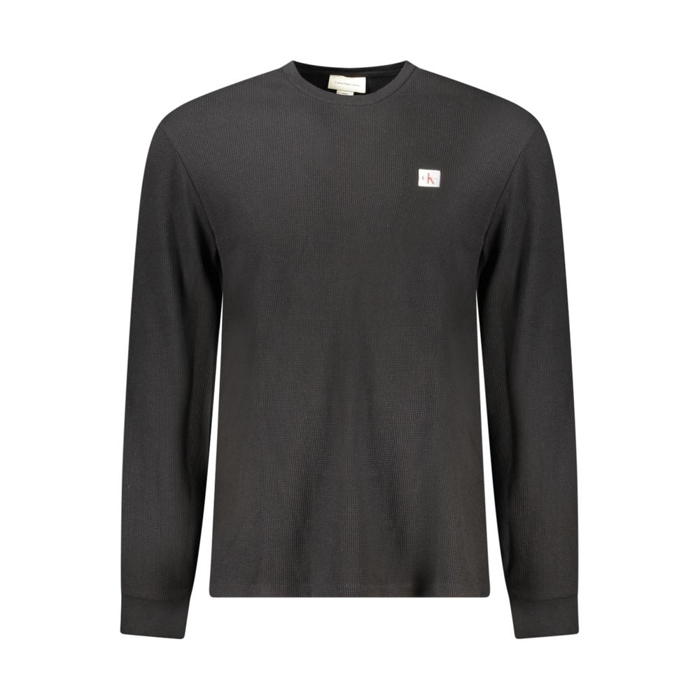 Schwarzer Baumwollpullover für Herren
