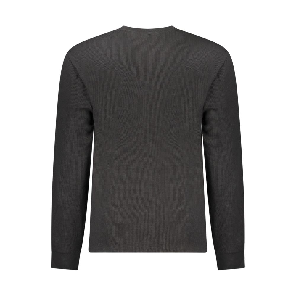 Schwarzer Baumwollpullover für Herren