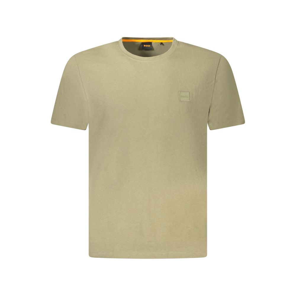 Grünes Herren-T-Shirt aus Baumwolle