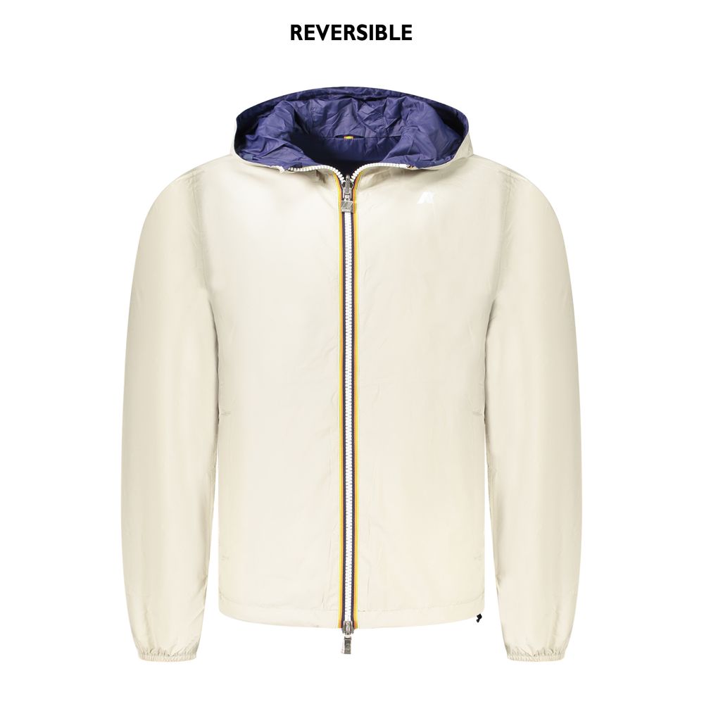 Beige Nylon Herrenjacke