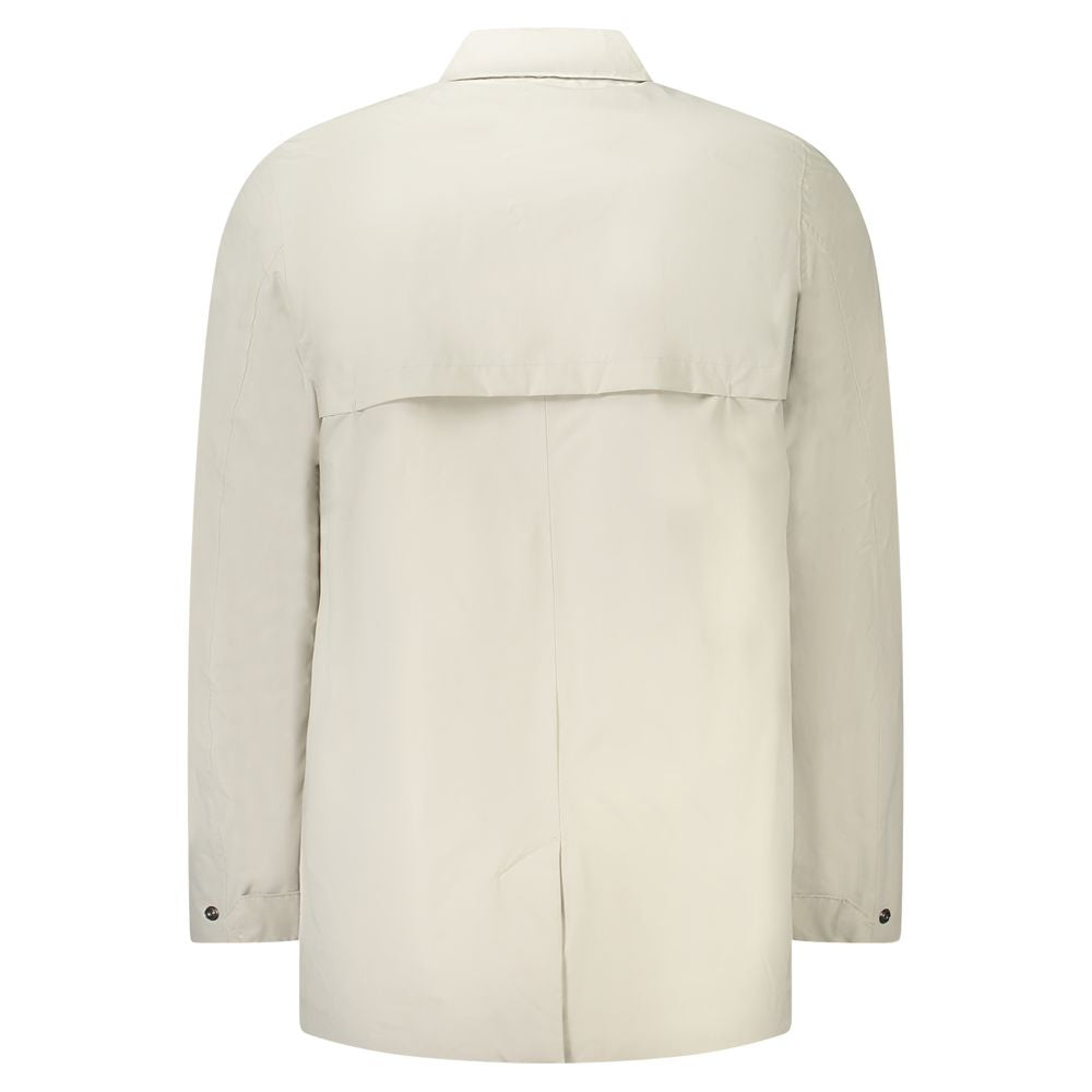 Beige Polyamid Herrenjacke