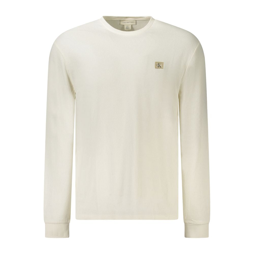 Weißer Baumwollpullover für Herren