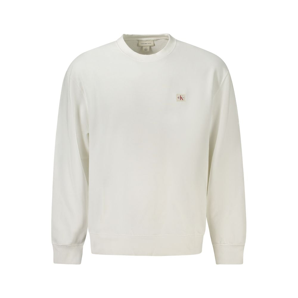 Weißer Baumwollpullover für Herren