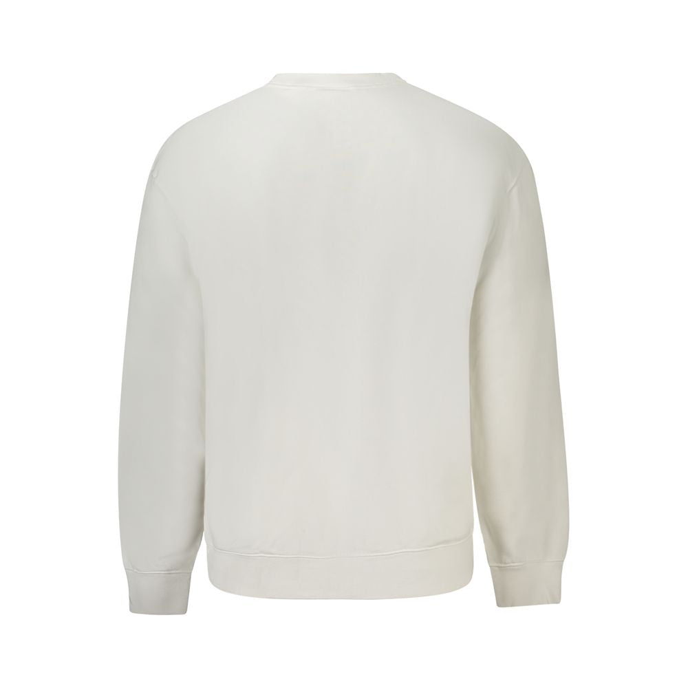 Weißer Baumwollpullover für Herren