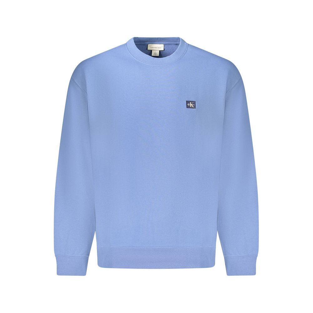 Blauer Baumwollpullover für Herren