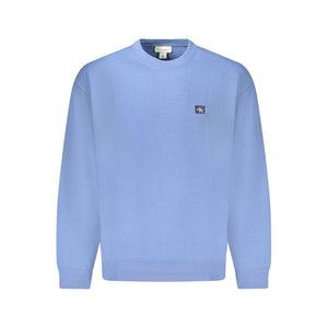 Blauer Baumwollpullover für Herren