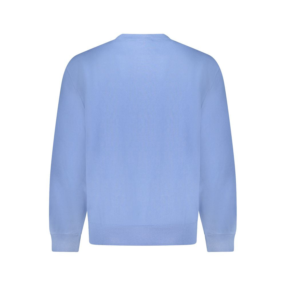 Blauer Baumwollpullover für Herren