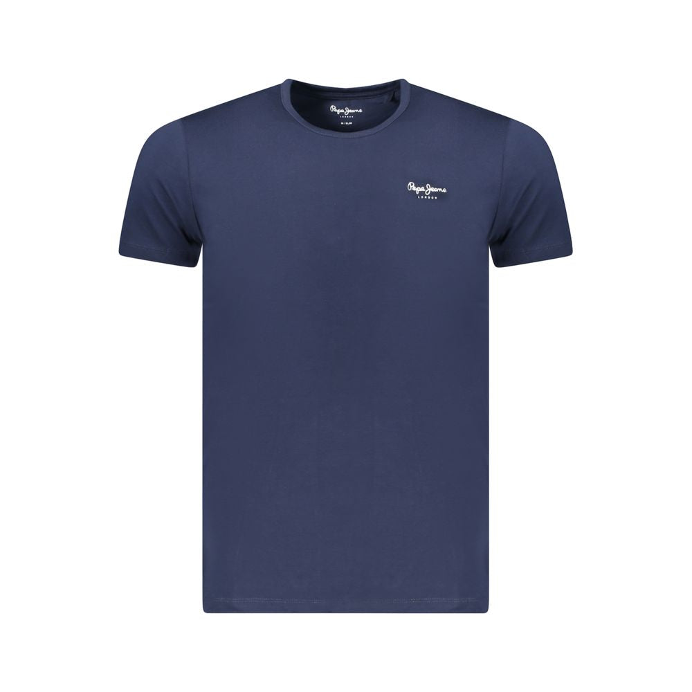 Blaues Herren-T-Shirt aus Baumwolle