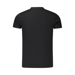 Schwarzes Herren-T-Shirt aus Baumwolle