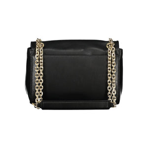 Schwarze Polyester-Handtasche
