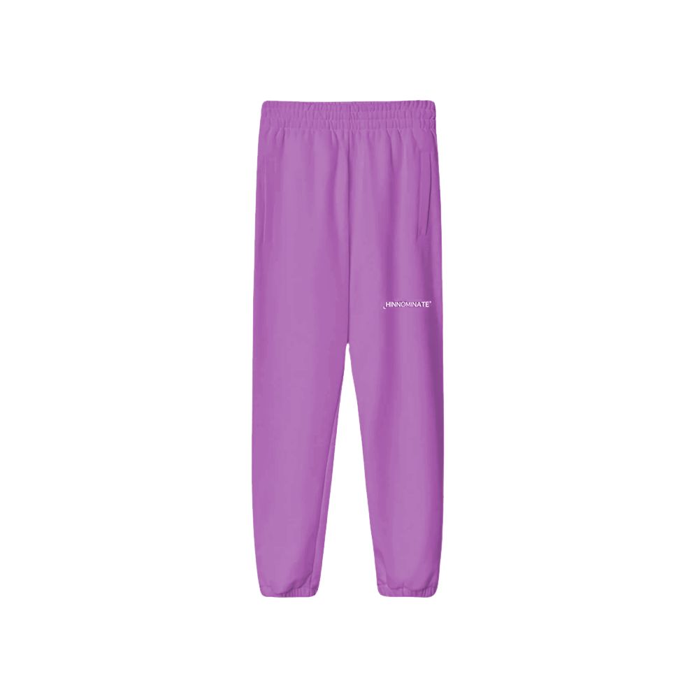 Lila Baumwolljeans und Hose
