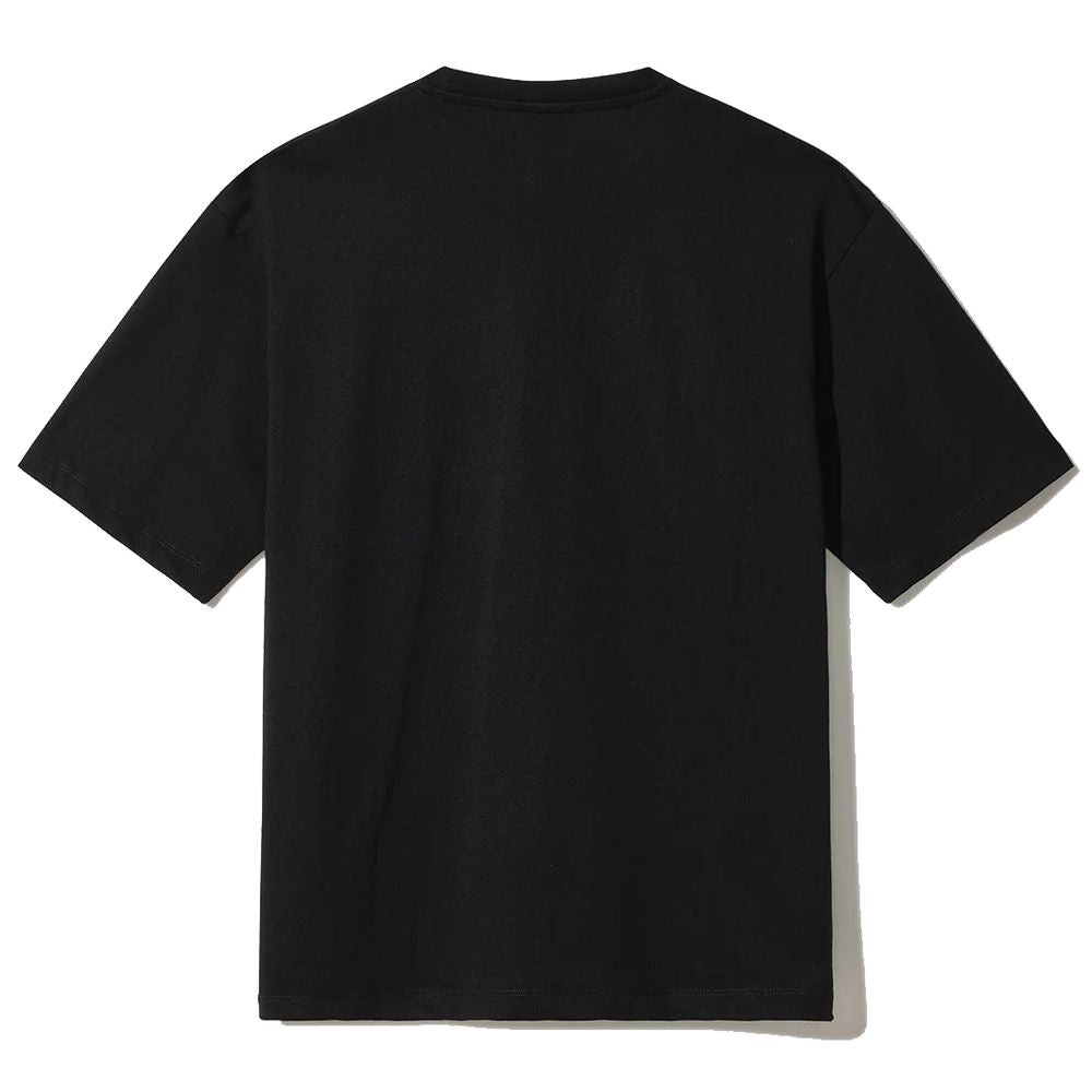 Schwarzes Baumwoll-T-Shirt