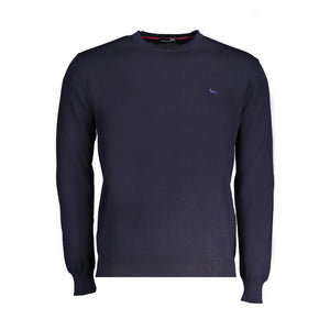 Blauer Wollpullover