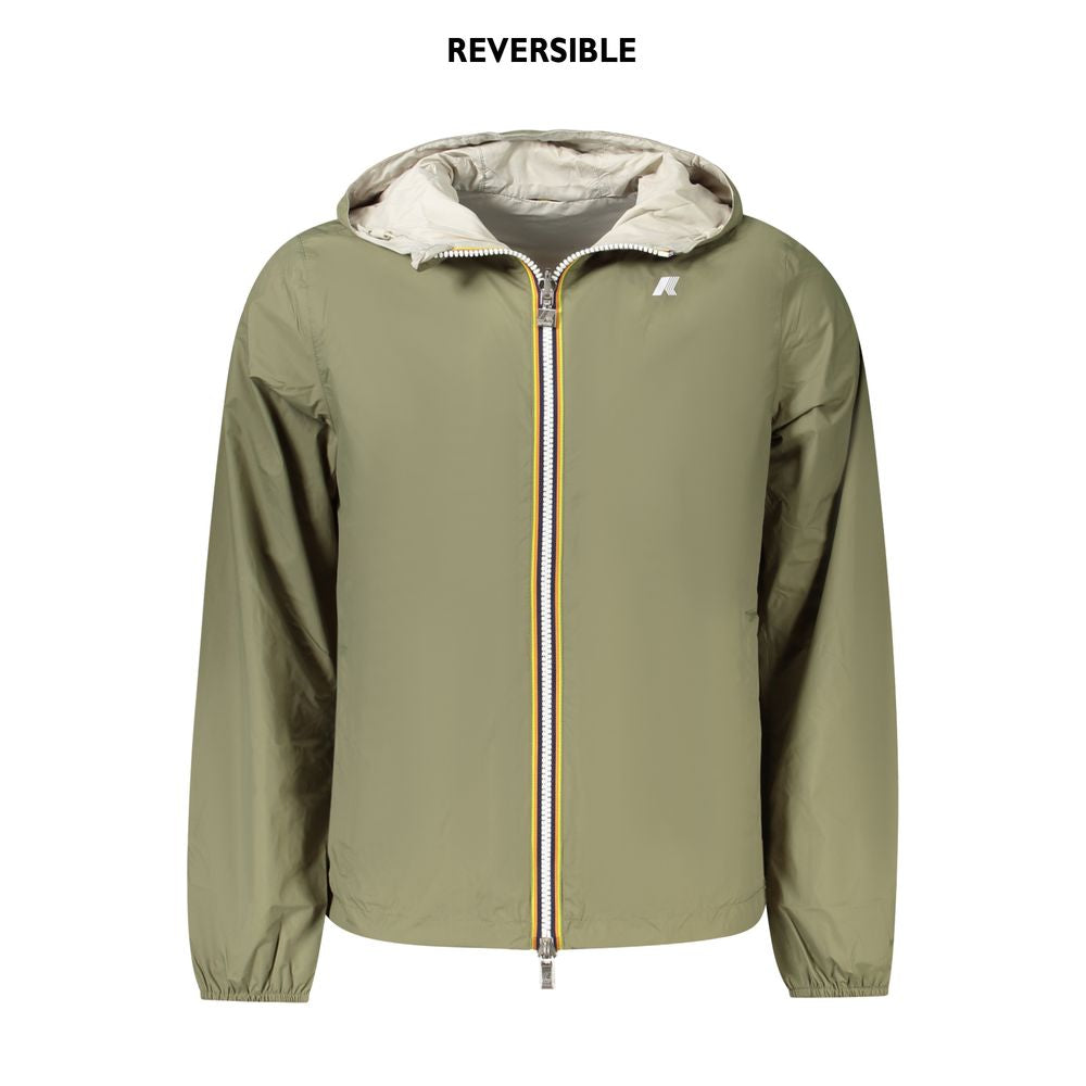 Grüne Nylonjacke