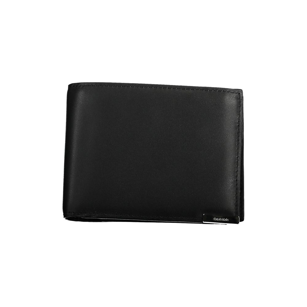 Schwarze Lederbrieftasche