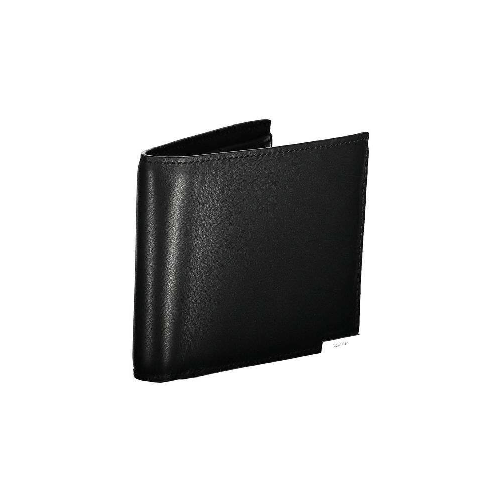 Schwarze Lederbrieftasche
