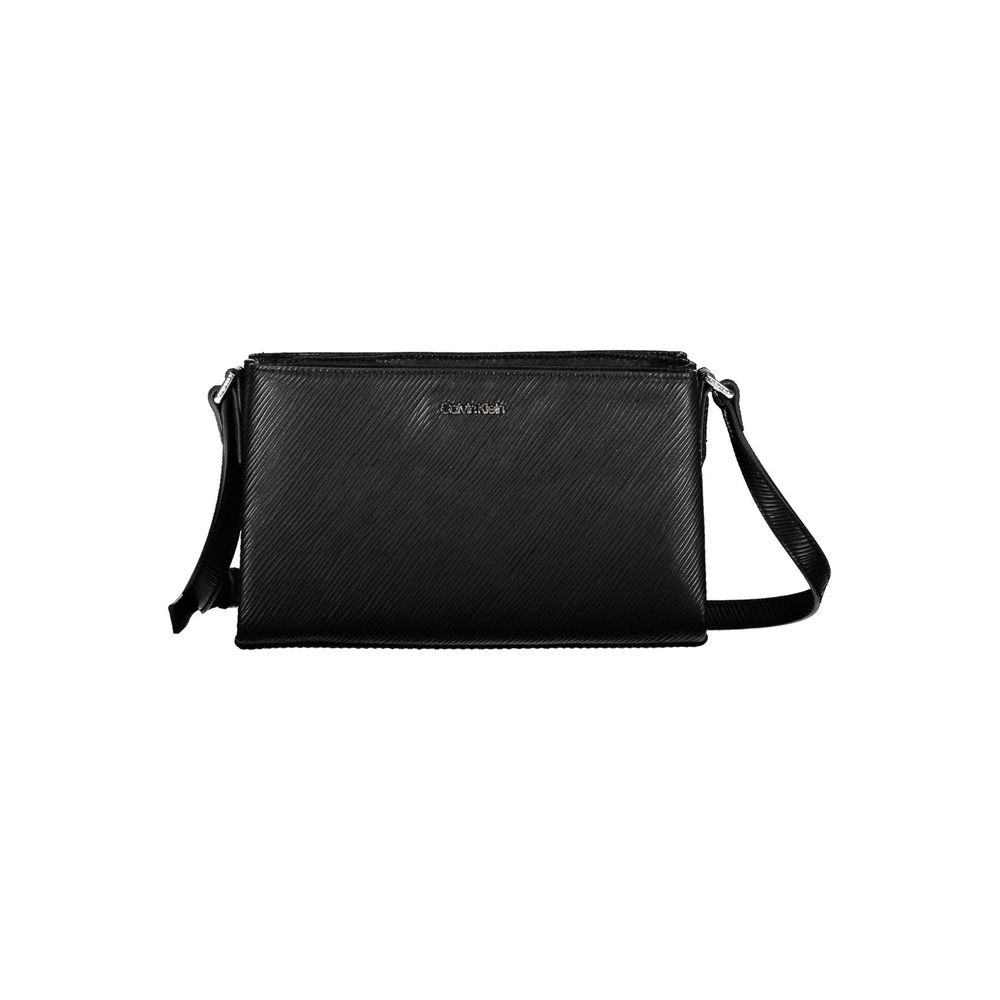 Schwarze Polyester-Handtasche
