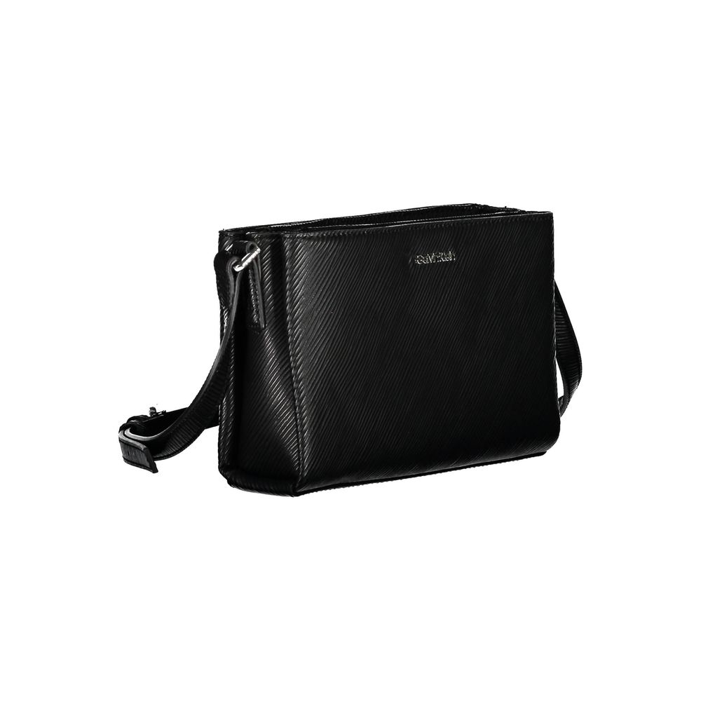Schwarze Polyester-Handtasche