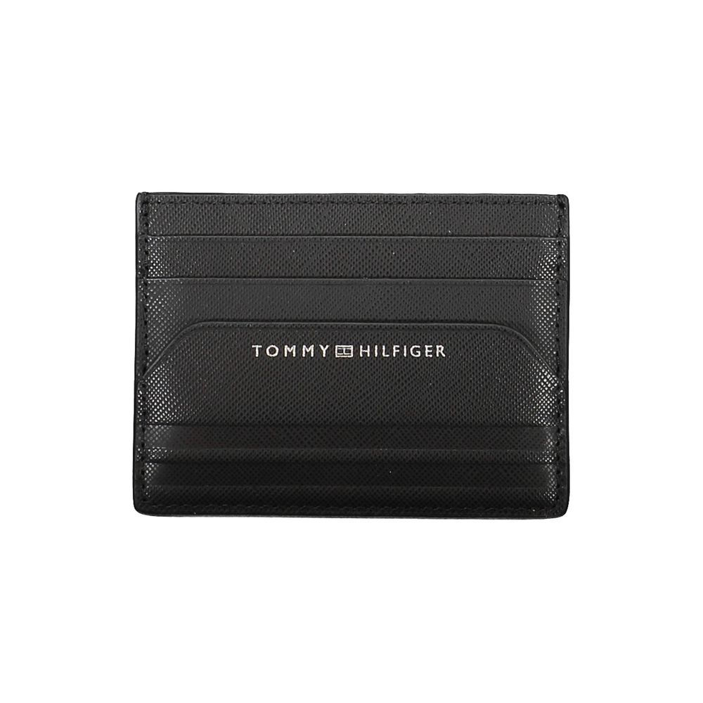 Schwarze Lederbrieftasche