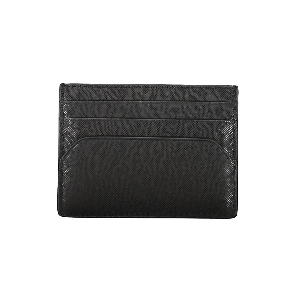 Schwarze Lederbrieftasche