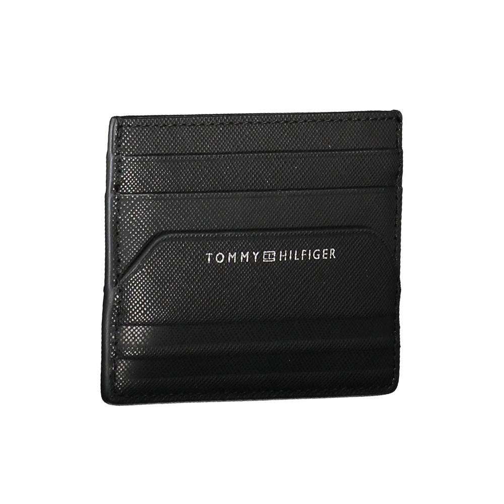 Schwarze Lederbrieftasche