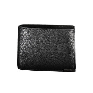 Schwarze Lederbrieftasche