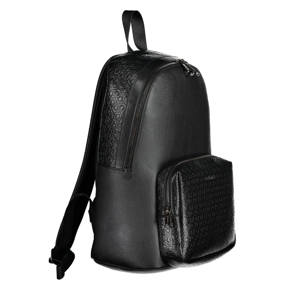 Schwarzer Polyester-Rucksack