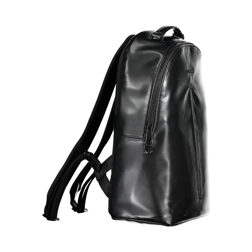 Schwarzer Polyester-Rucksack