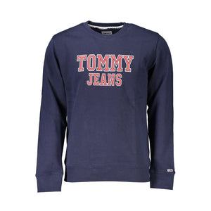 Blauer Baumwollpullover
